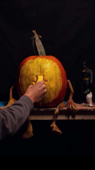 Summoning Danny Devito’s Penguin with a Pumpkin Stop Motion.