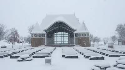 Lake Harriet Bandshell earlier today (slow motion)