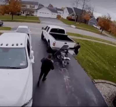 WCGW loading up the dirt-bike to go trail riding...?