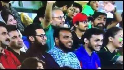 During a cricket match in Pakistan