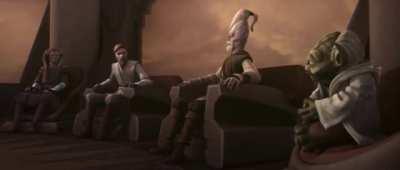 One of the main lessons we learn from Clone Wars is how the Jedi compromised their principles to play politics with a corrupt Senate. This scene with Tarkin demanding Ahsoka be expelled from the Order has always stuck with me.