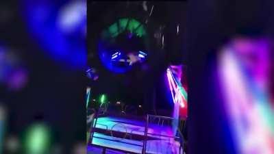 Person Falls Off Ride, Gets Hit By It