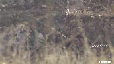 Saudi soldiers falling off of a cliff to their death voluntarily while retreating