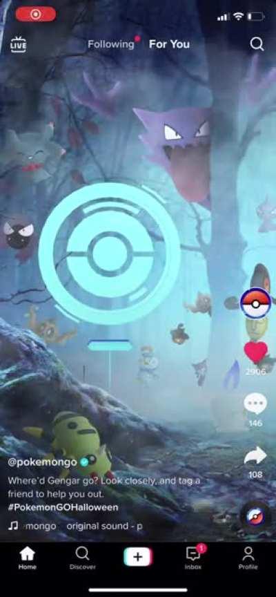 “Where’d Gengar go? Look closely, and tag a friend to help you out.” – Someone at Niantic is having a bit too much fun with their TikTok page