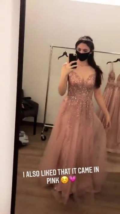 Nicole trying out her prom dresses for Supergirl, Part 3