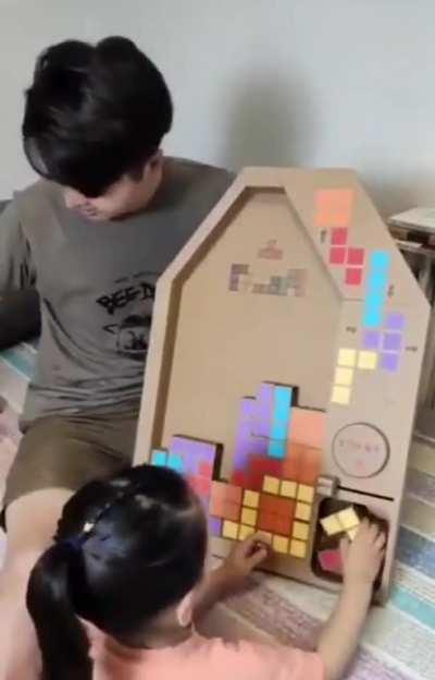 this homemade tetris game