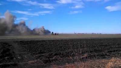 Compilation of BM-27 Uragan launches in the fighting for Donbas