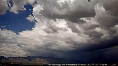 Beautiful time lapse of today's Monsoon courtesy of UA Hydrology & Atmospheric Sciences