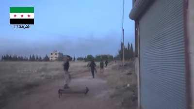 Elements of the Free Syrian Army attempt to storm IS positions North of Aleppo - June 2015