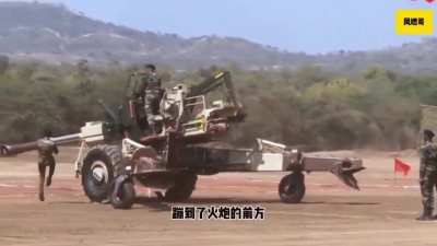 Indian artillery training.