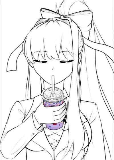 Monika tries the grimace shake