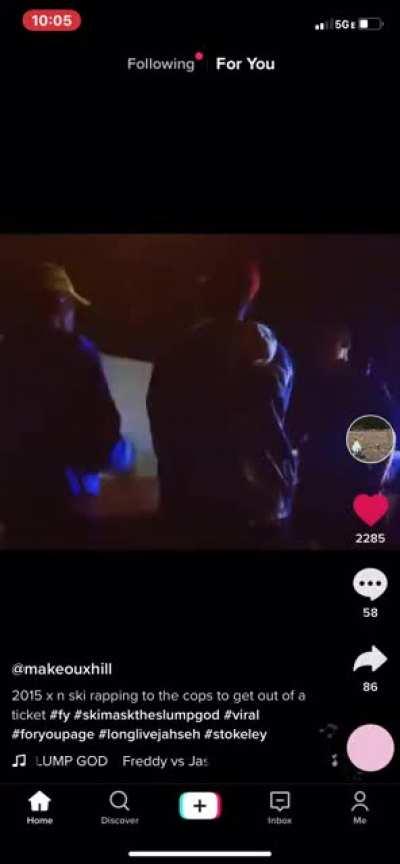 X and ski rapping to get out of a ticket