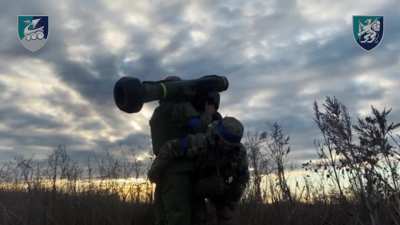 [Full Video] Ukraine's 36th Marine Brigade repelled Russian infantry inth Kursk region, using a Javelin ATGM to hit a BMP-2 on the move before (reportedly) using artillery and drones to target the dismounts. Published November 4, 2024