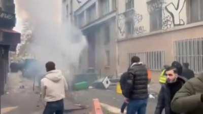 🇫🇷France Paris under siege: As the French prepare for Christmas, their capital is under attack from Kurdish Muslims. The violent rioters are throwing projectiles, destroying streets and cars amid clouds of tear gas. French liberals still insist migration 