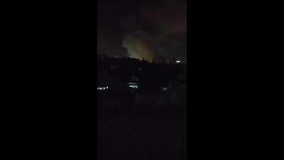 IDF airstrike on a target west of Gaza City a short while ago