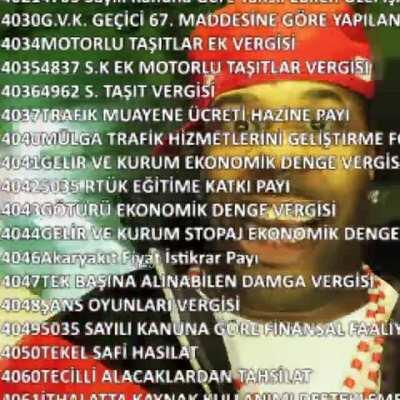 MADEM TÜRKSÜN SAY BAKALIM O ZAMAN TÜM VERGILERI