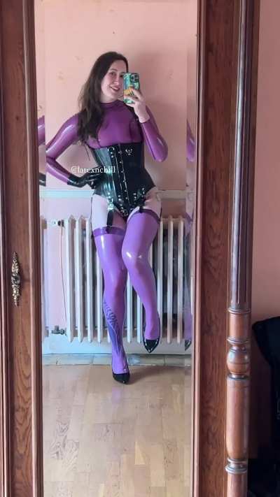 Corsets always look best with stockings, heels, and a smirk 