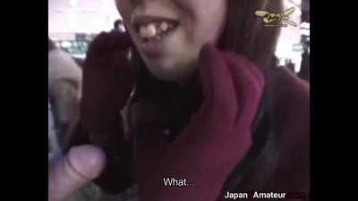 Japanese Slut Having Fun In Front Of A Crowded Train Station