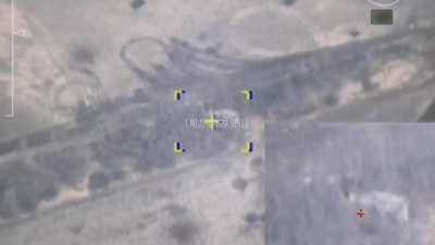 Destruction of an Ukrainian AS-90 SPG by an unknown laser guided munition (posted 03/03/2024)