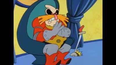 Happy 30th Anniversary to the Adventures of Sonic the Hedgehog episode, Boogey-Mania where Robotnik says &quot;Snooping as usual, I see?&quot;