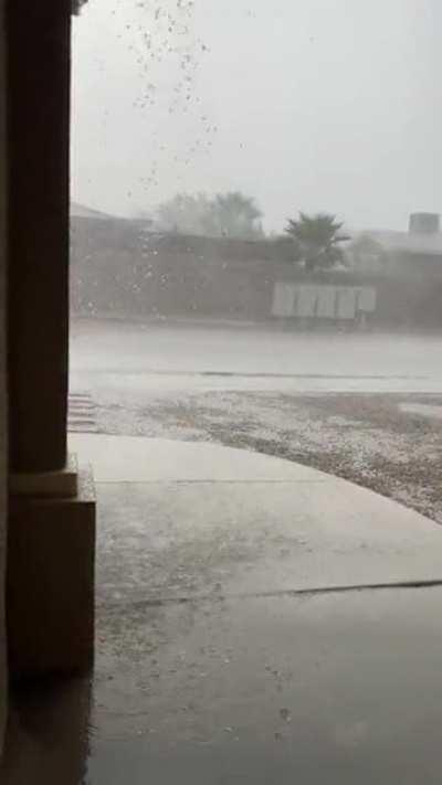 Rare rain in El Paso, Texas