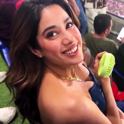 Janhvi Kapoor from an IPL match