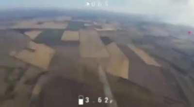 A Ukrainian FPV drone repeatedly whacks a russian ZALA drone with a stick, before eventually disabling the drone’s motor