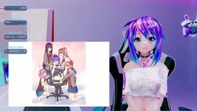 Melody reacts to RaionArt's DDLC art.