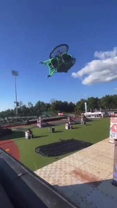 This paraplegic wheelchair jump, wow