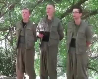 Some German fighters singing in the Kurdish freedom movement