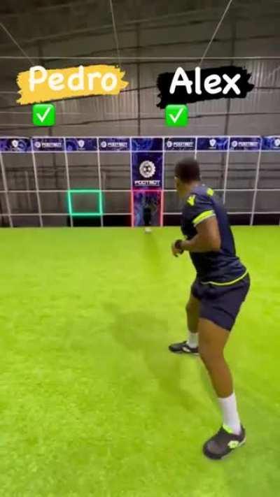 This training device to help football players aim their kicks.