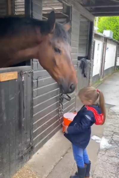 Young girl and her horse