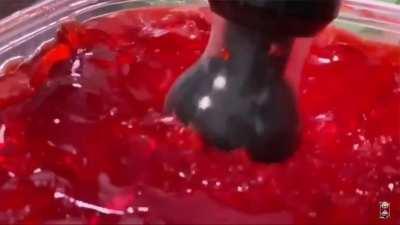 Jello gets pounded by vibrator