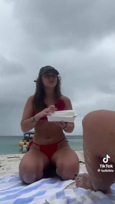 Girl swarmed by ravenous Seagulls at the beach!  