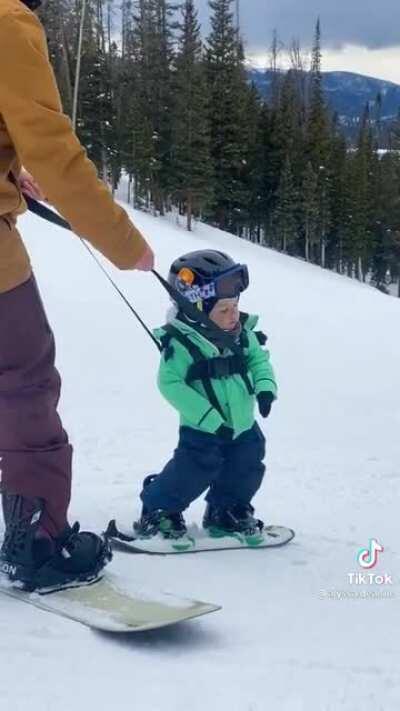 Learning to snowboard