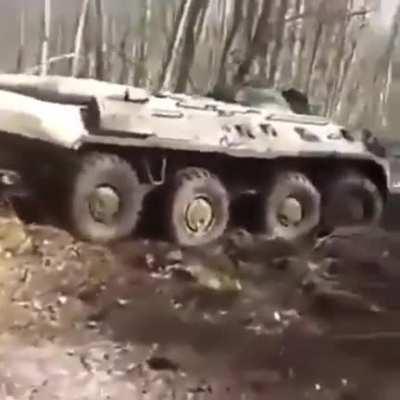 Nice drift by a BTR-80