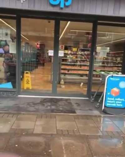 To stop a shoplifter.