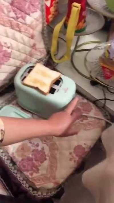 The proper way to use a toaster