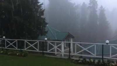 Rain in Nathiagali, Pakistan.