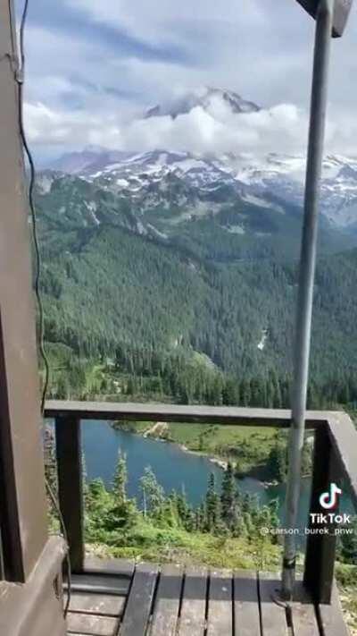 Heres what it looks like from the top of a Fire Lookout!