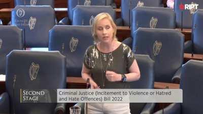 Ireland’s Green Party Sen. Pauline O'Reilly: “We are restricting freedom but we’re doing it for the common good…Yes you have rights, but they are restricted for the common good.”