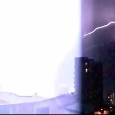 lightning fills the sky over Burleigh Heads, Australia