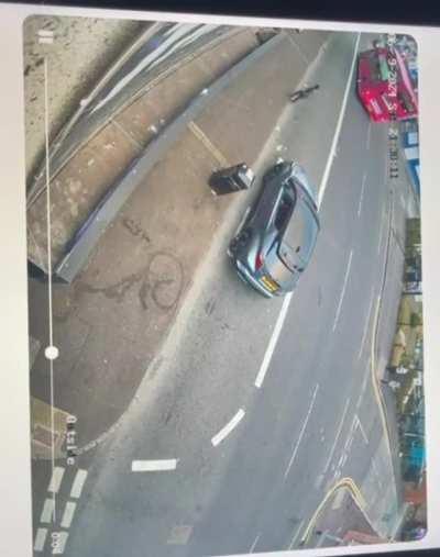 WCGW not paying attention when crossing the road