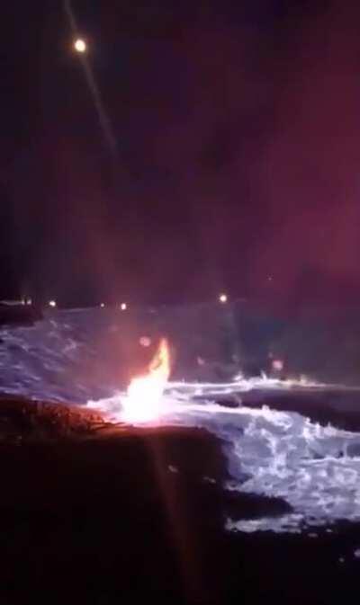 Deadly sulfur fire, Gulf Sulfur Plant, Wyoming.