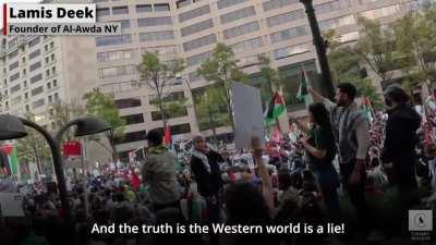 Excerpts from a recent pro-Palestinian demonstration in Washington DC