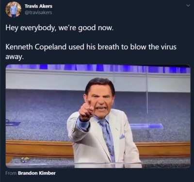 America’s Richest Pastor “Blowing The Virus Away”