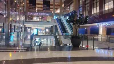 Does this empty mall at 4am count? Not sure what's up with all the high pitched screeching, in person it was just soft mall music playing in the distance.