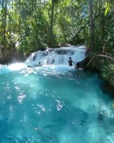 Cachoeira da formiga, brazil. The water is so clear it looks like a swimming pool