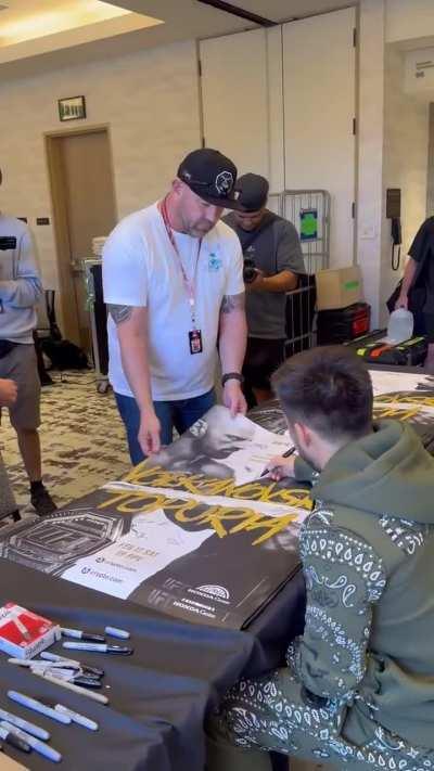 Volk with Cejudo backstage