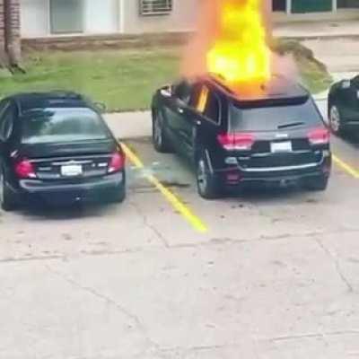 HTDYL setting somebody's car on fire